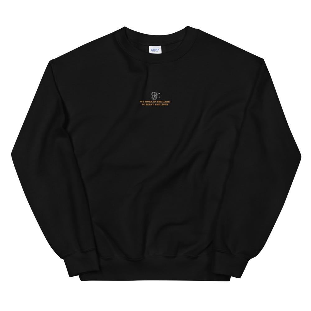 Serve the Light | Embroidered Unisex Sweatshirt | Assassin's Creed Threads and Thistles Inventory Black S