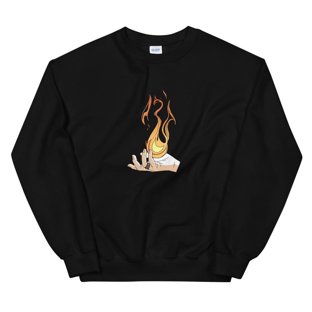 Destruction Spell | Unisex Sweatshirt | Skyrim Threads and Thistles Inventory Black S