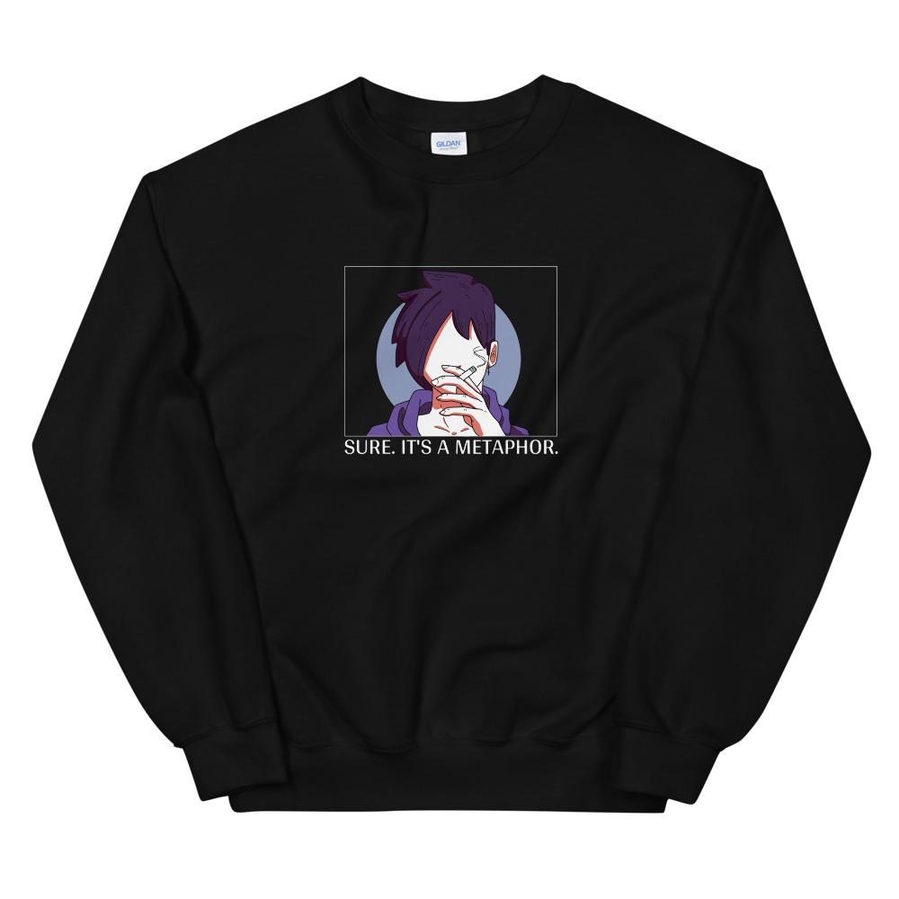 Sebastian's Metaphor | Unisex Sweatshirt | Stardew Valley Threads and Thistles Inventory Black S