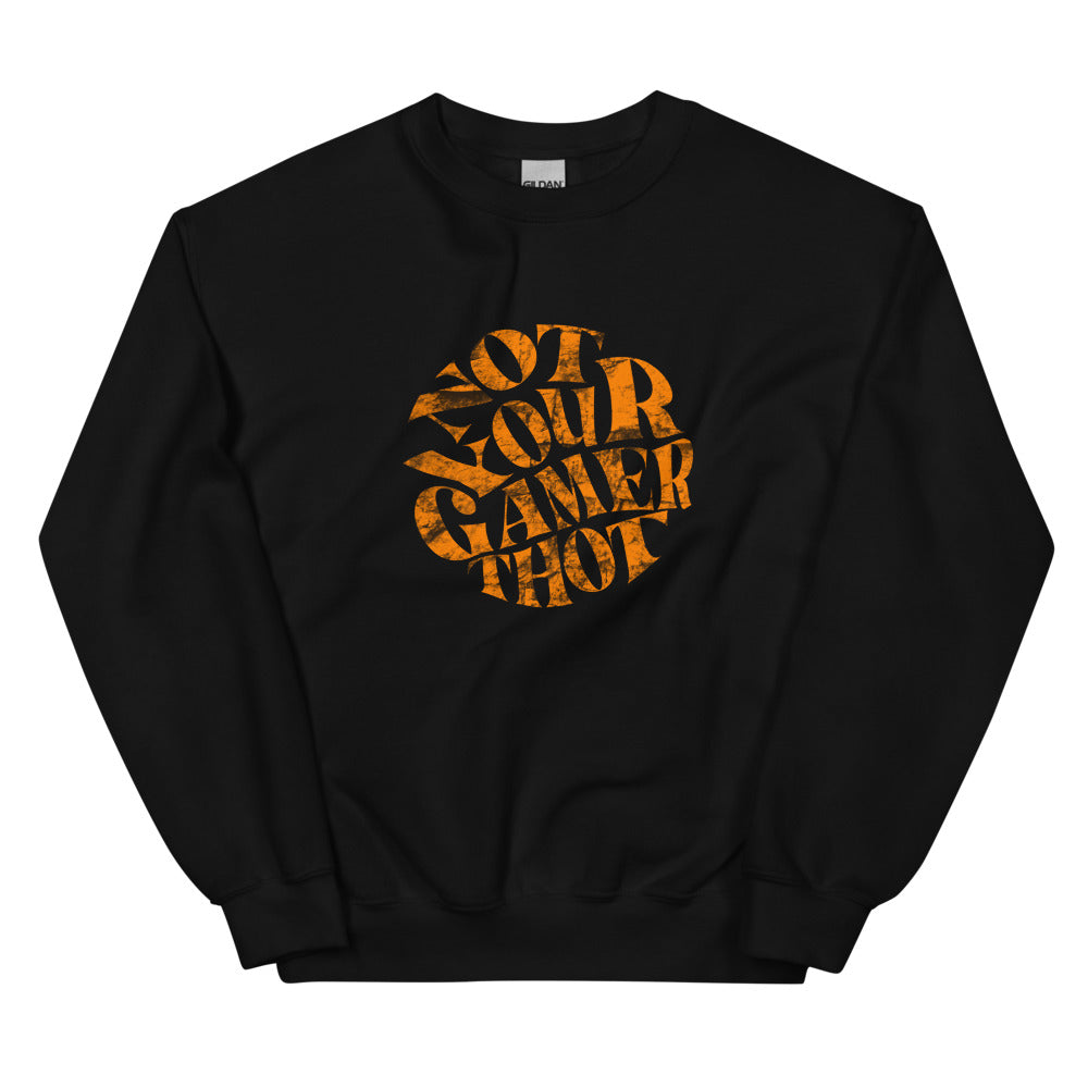 Gamer Thot (distressed design) | Unisex Sweatshirt | Feminist Gamer Threads and Thistles Inventory Black S