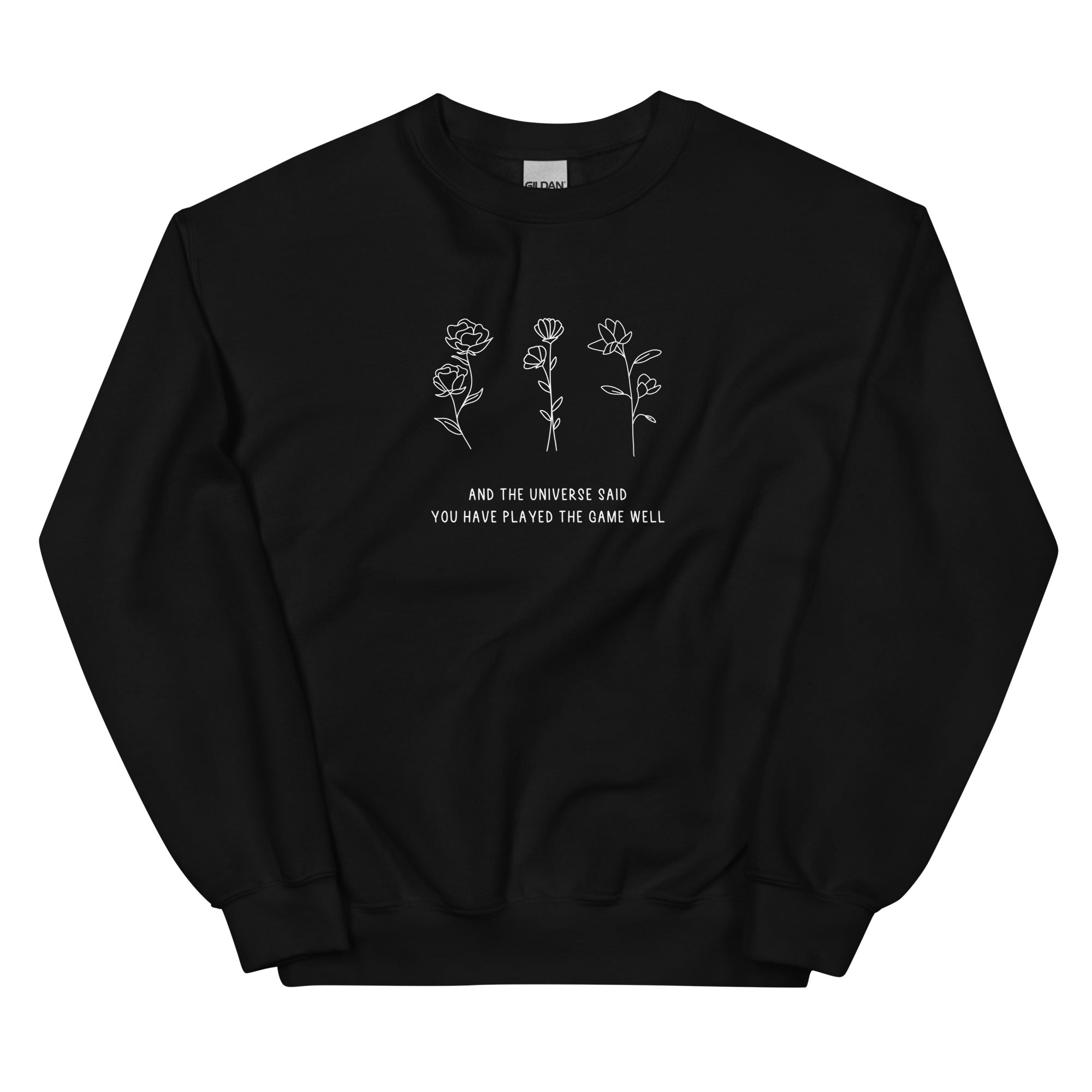 You Have Played the Game Well | Unisex Sweatshirt | Minecraft Threads and Thistles Inventory Black S