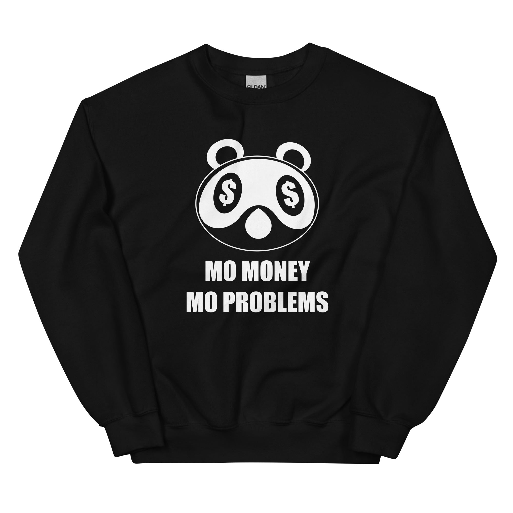 Mo Money Mo Problems | Unisex Sweatshirt | Animal Crossing Threads and Thistles Inventory Black S