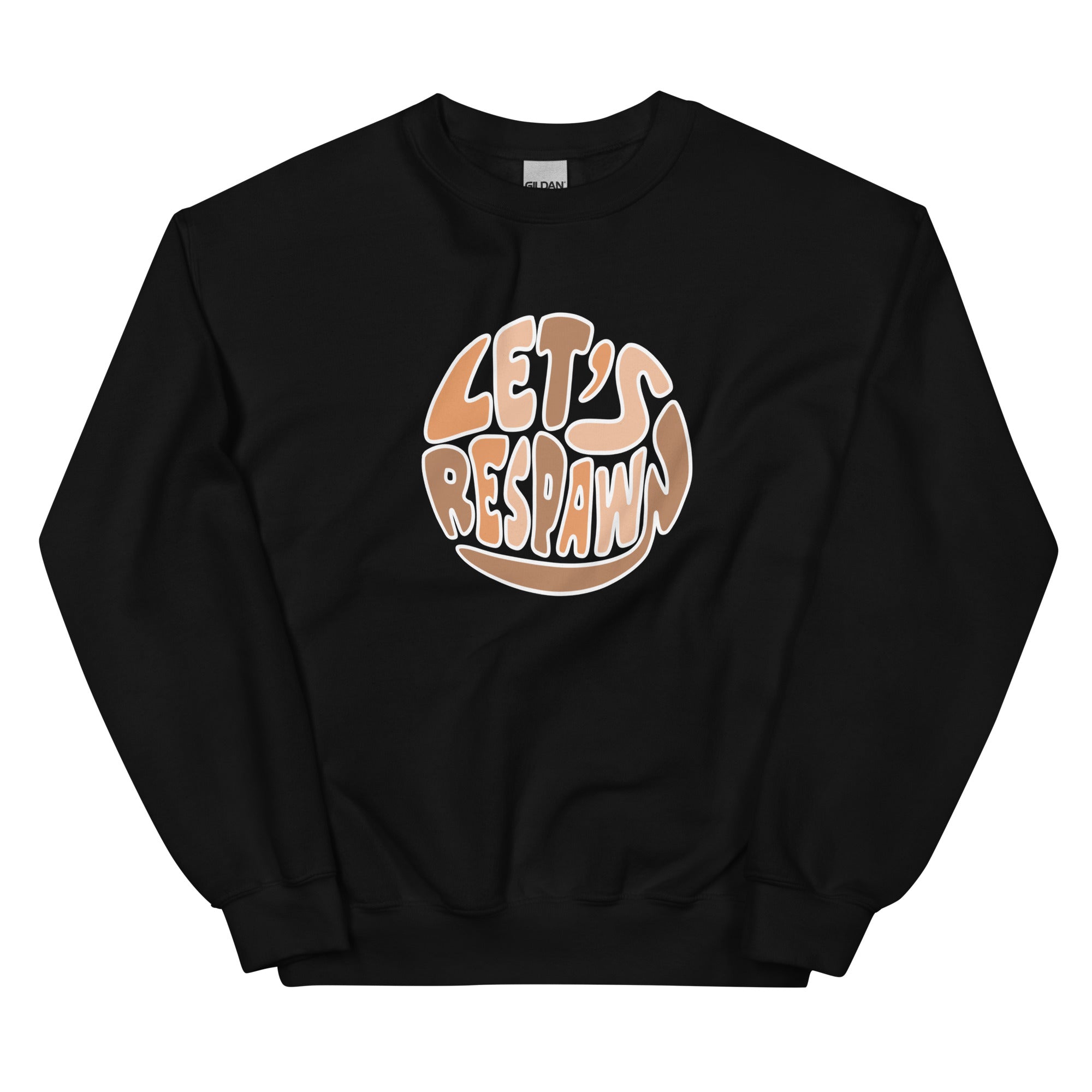 Let's Respawn | Unisex Sweatshirt Threads and Thistles Inventory Black S