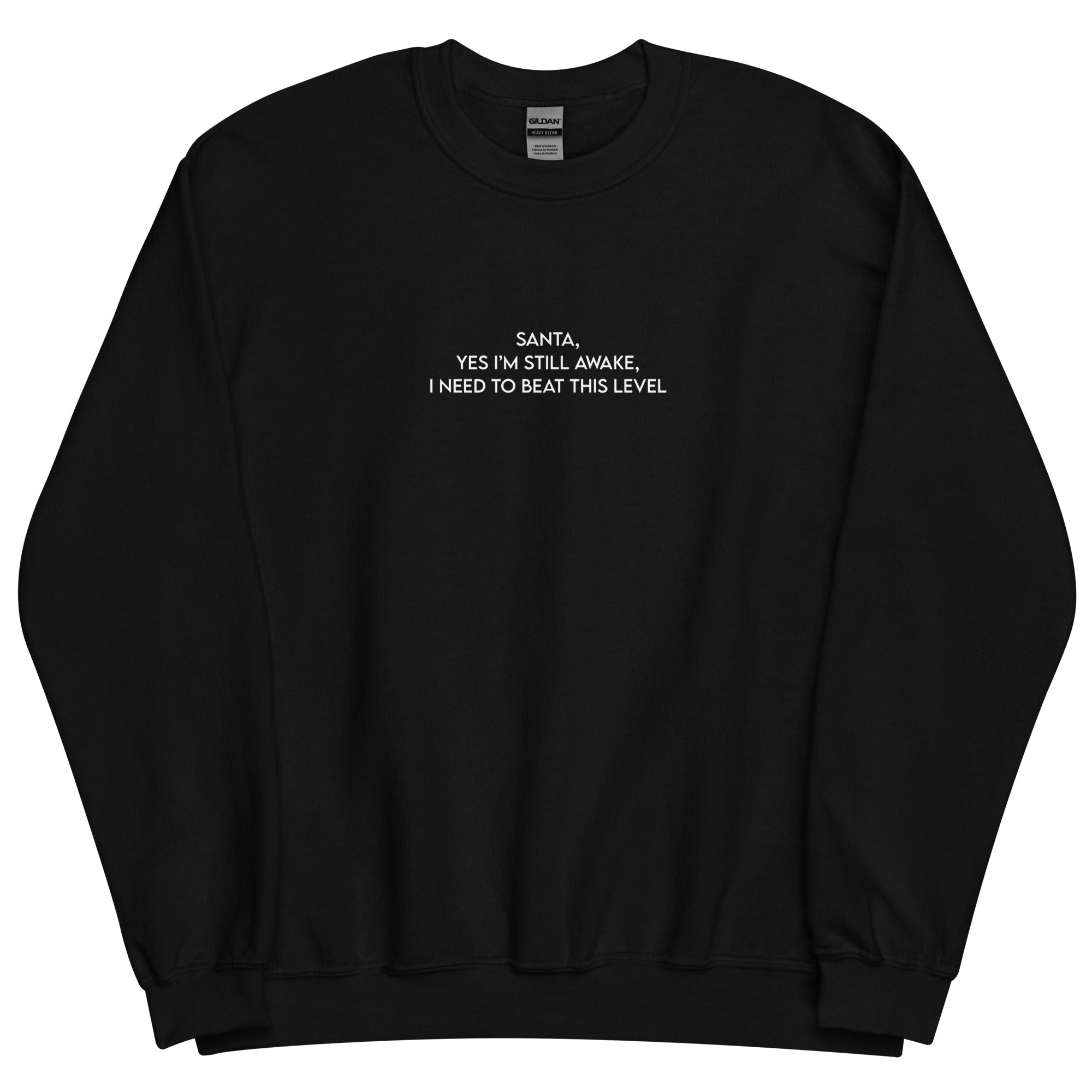 Santa, I'm Still Awake | Unisex Sweatshirt | Cozy Gamer Christmas Threads & Thistles Inventory Black S