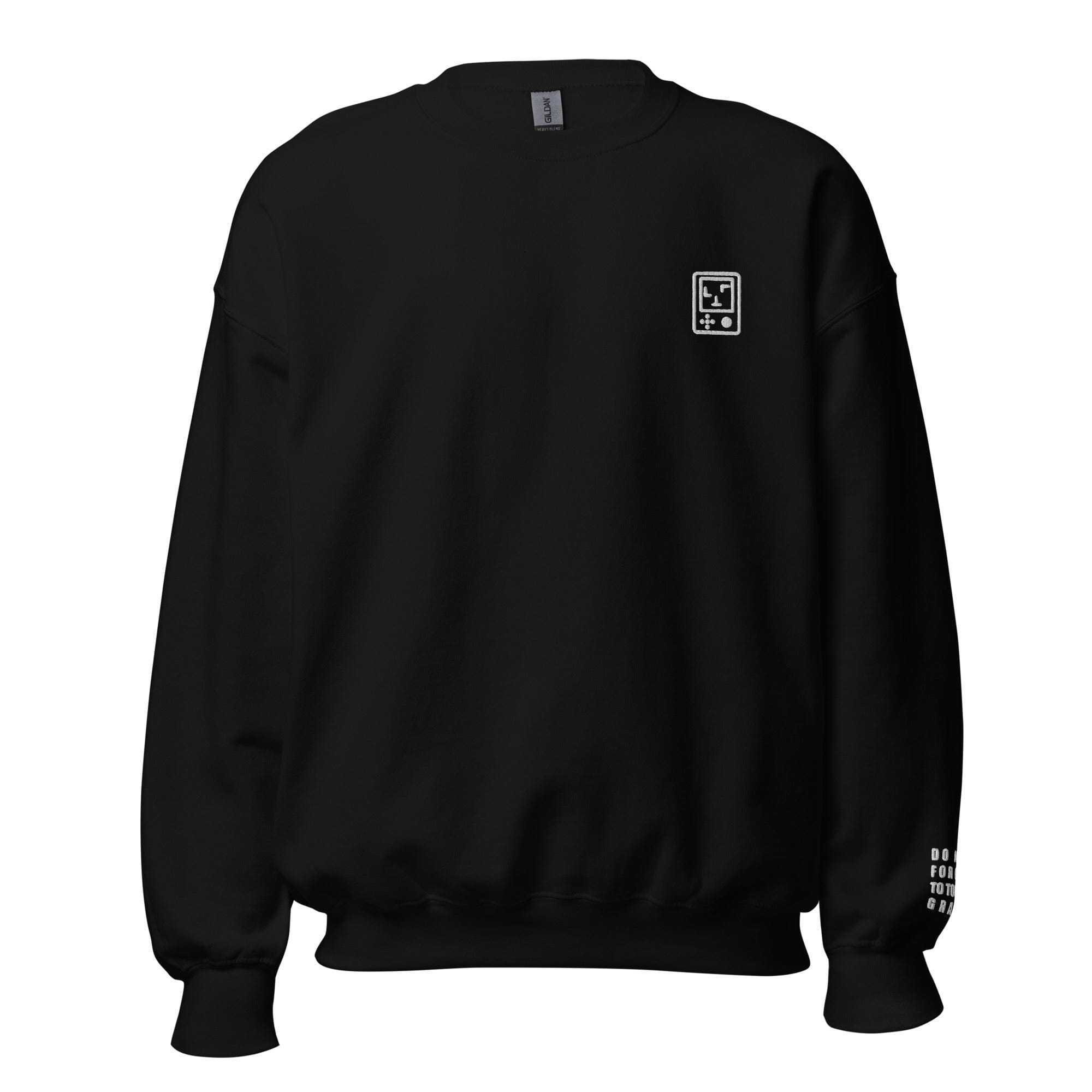 Touch Grass | Embroidered Unisex Sweatshirt | Gamer Affirmations Threads & Thistles Inventory Black S