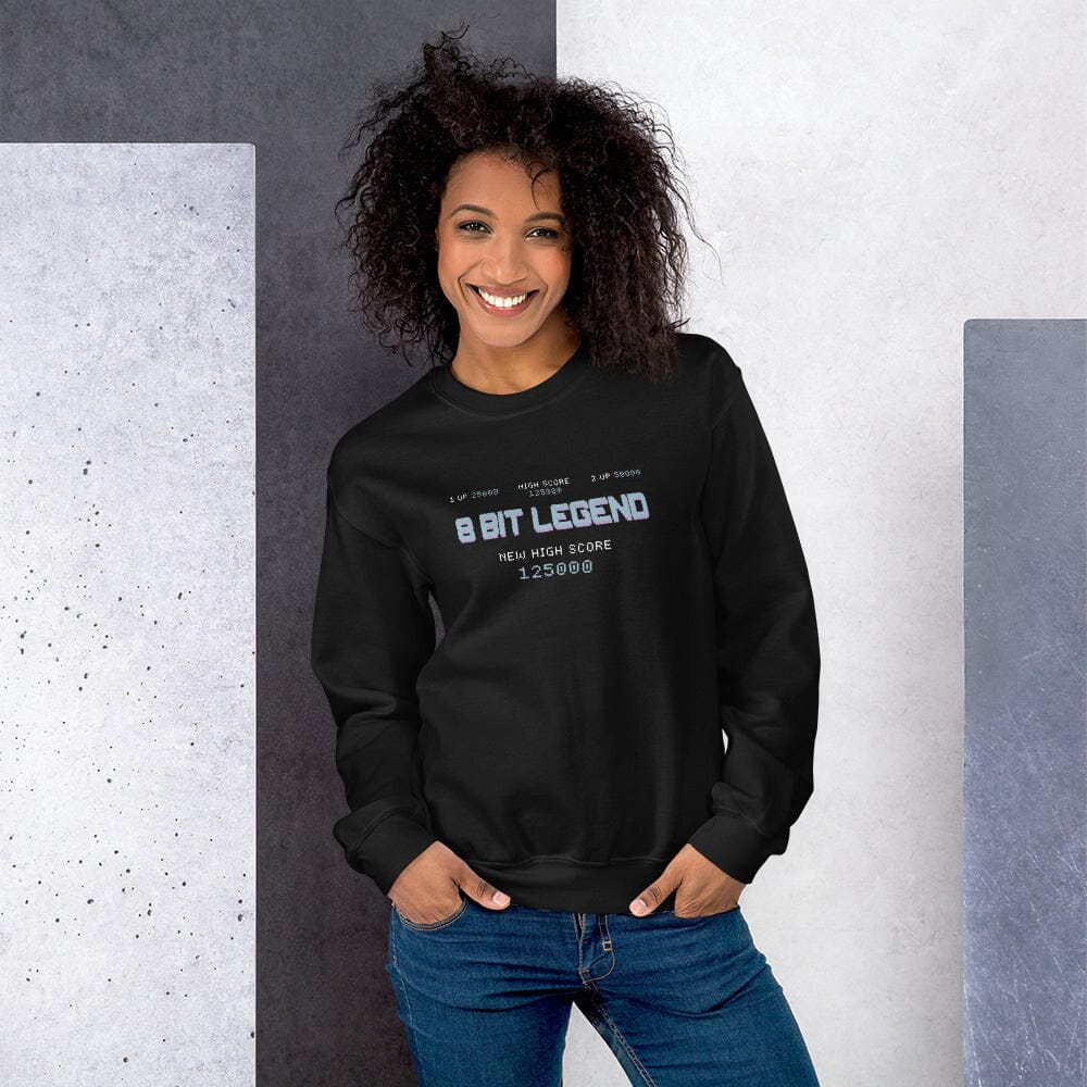 8-Bit Legend | Unisex Sweatshirt | Retro Gaming Threads & Thistles Inventory 