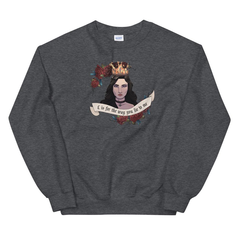 Lie to me | Unisex Sweatshirt | The Witcher Threads and Thistles Inventory Dark Heather S