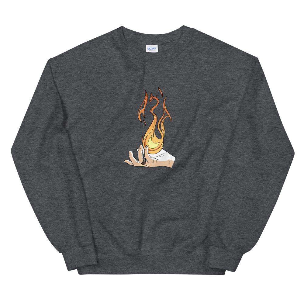 Destruction Spell | Unisex Sweatshirt | Skyrim Threads and Thistles Inventory Dark Heather S