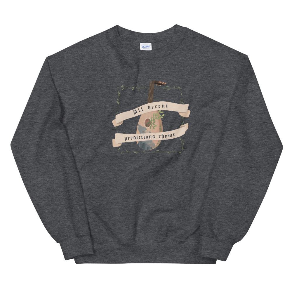 Predictions Rhyme | Unisex Sweatshirt | The Witcher Threads and Thistles Inventory Dark Heather S