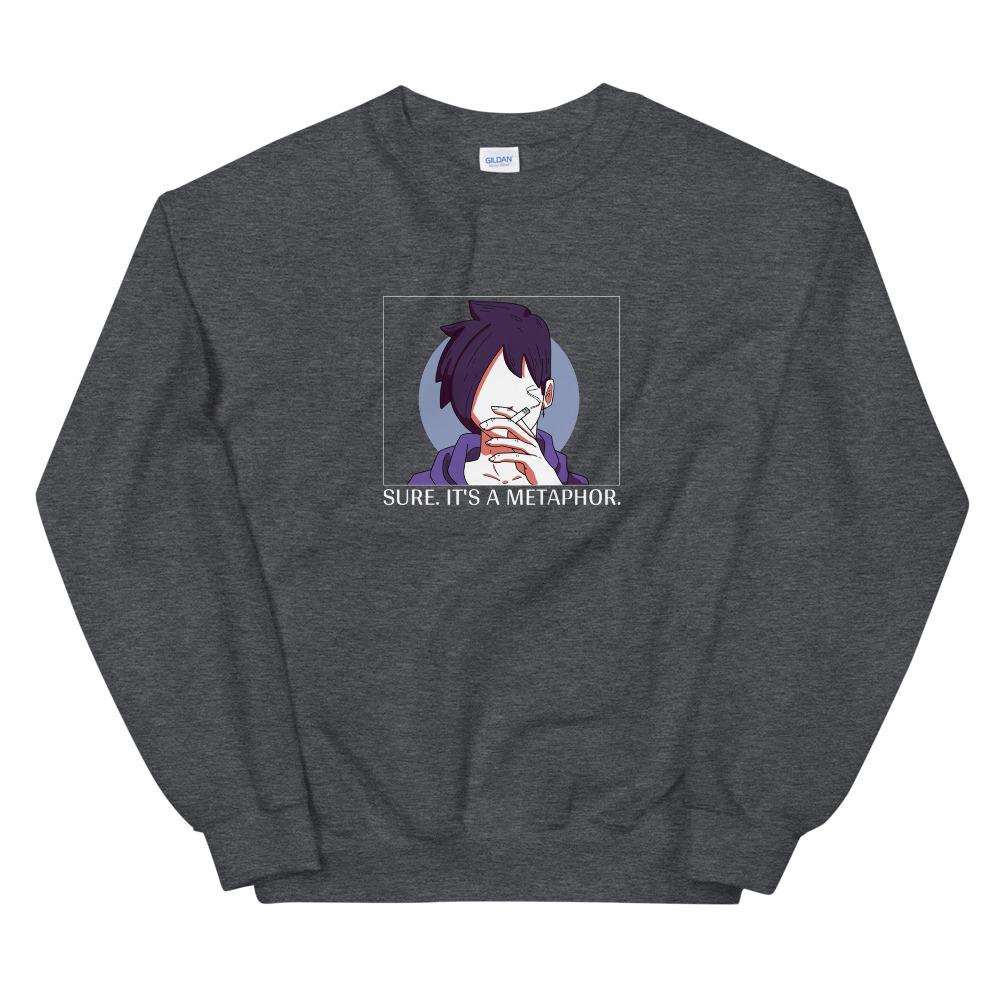 Sebastian's Metaphor | Unisex Sweatshirt | Stardew Valley Threads and Thistles Inventory Dark Heather S