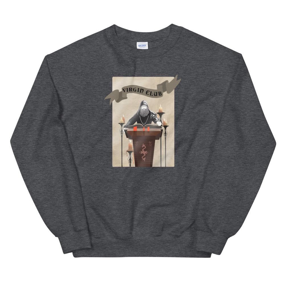 Virgin Club | Unisex Sweatshirt | Skyrim Threads and Thistles Inventory Dark Heather S