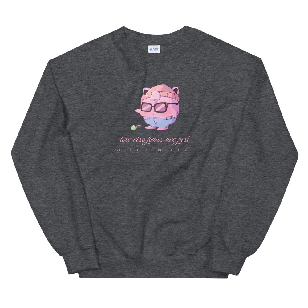Low Rise Jeans | Unisex Sweatshirt | Pokemon Threads and Thistles Inventory Dark Heather S