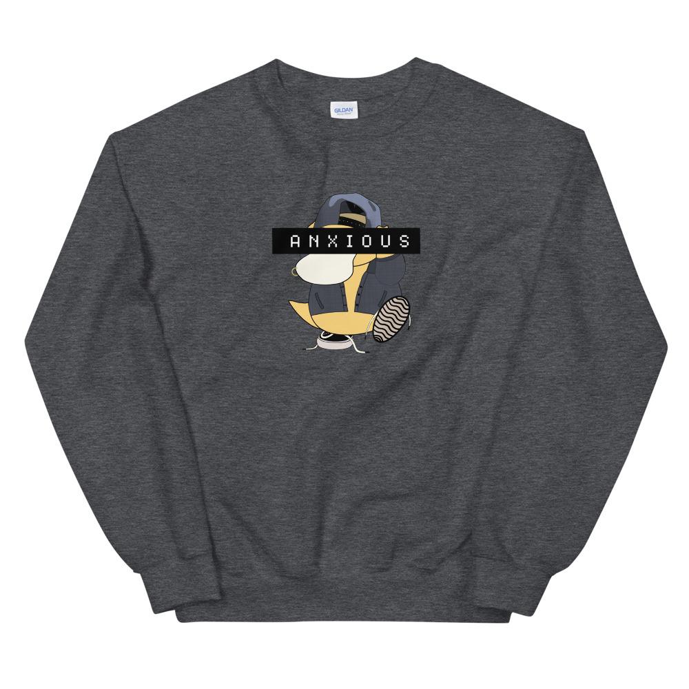Anxious | Unisex Sweatshirt | Pokemon Threads and Thistles Inventory Dark Heather S