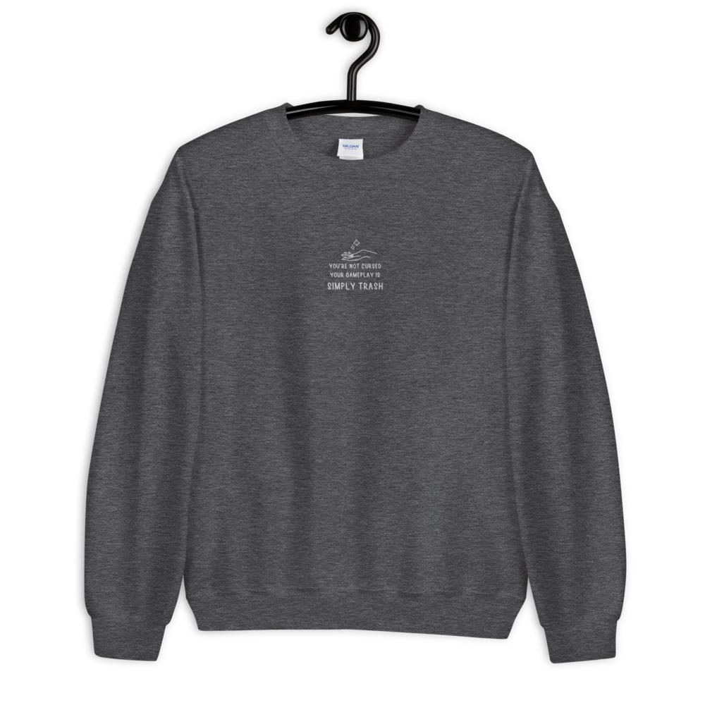 You're Not Cursed | Embroidered Unisex Sweatshirt Threads and Thistles Inventory Dark Heather S