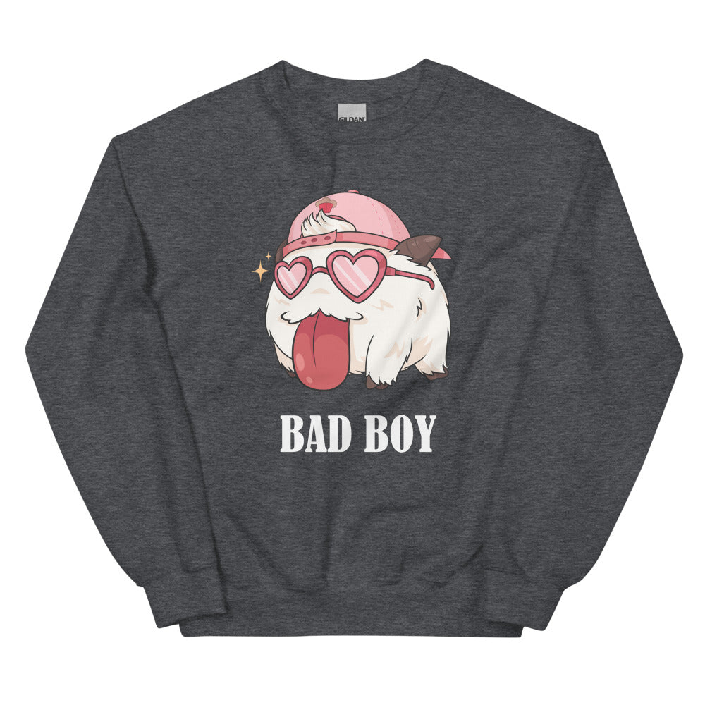 Bad Boy | Unisex Sweatshirt | League of Legends Threads and Thistles Inventory Dark Heather S
