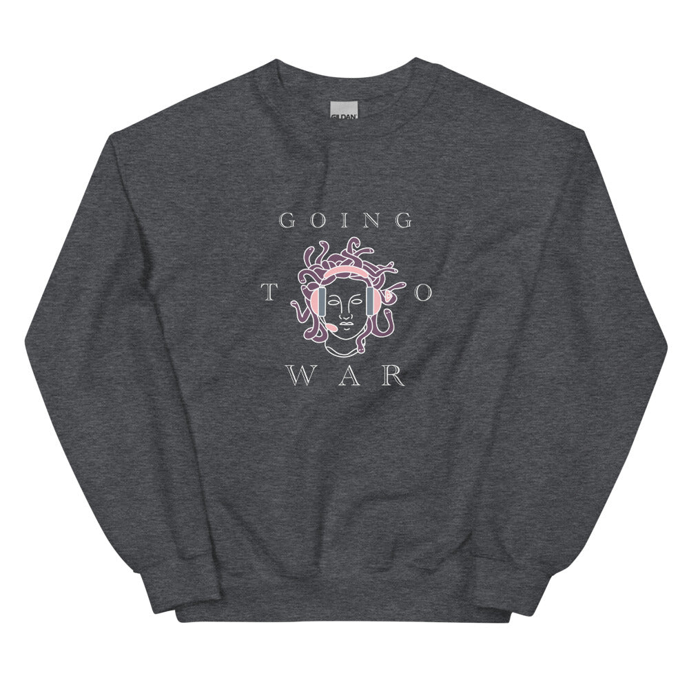 Going to War | Unisex Sweatshirt | Feminist Gamer Threads and Thistles Inventory Dark Heather S