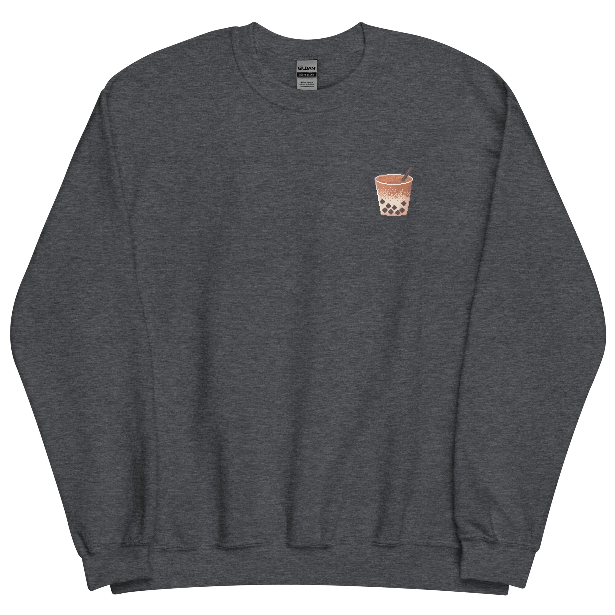Pixel Boba | Unisex Sweatshirt | Cozy Gamer Threads and Thistles Inventory Dark Heather S