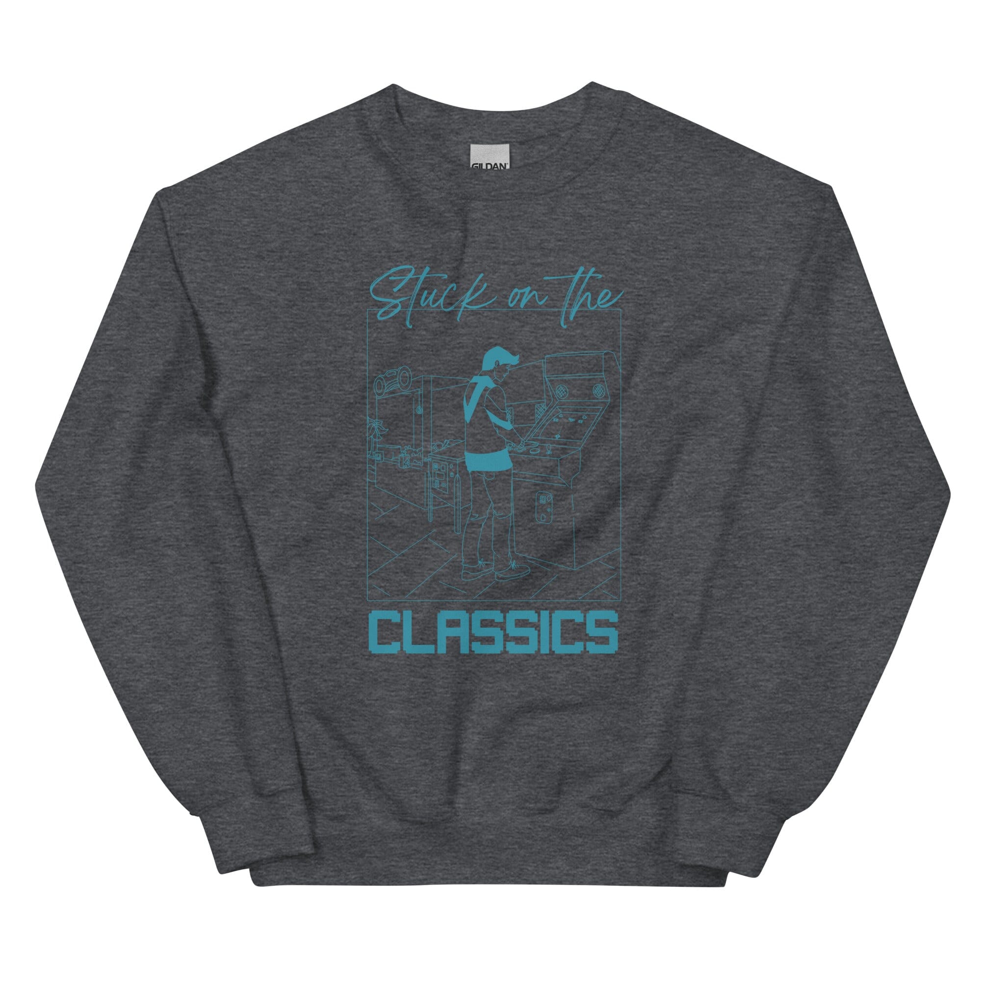 Stuck on the Classics | Unisex Sweatshirt | Retro Gaming Threads & Thistles Inventory Dark Heather S