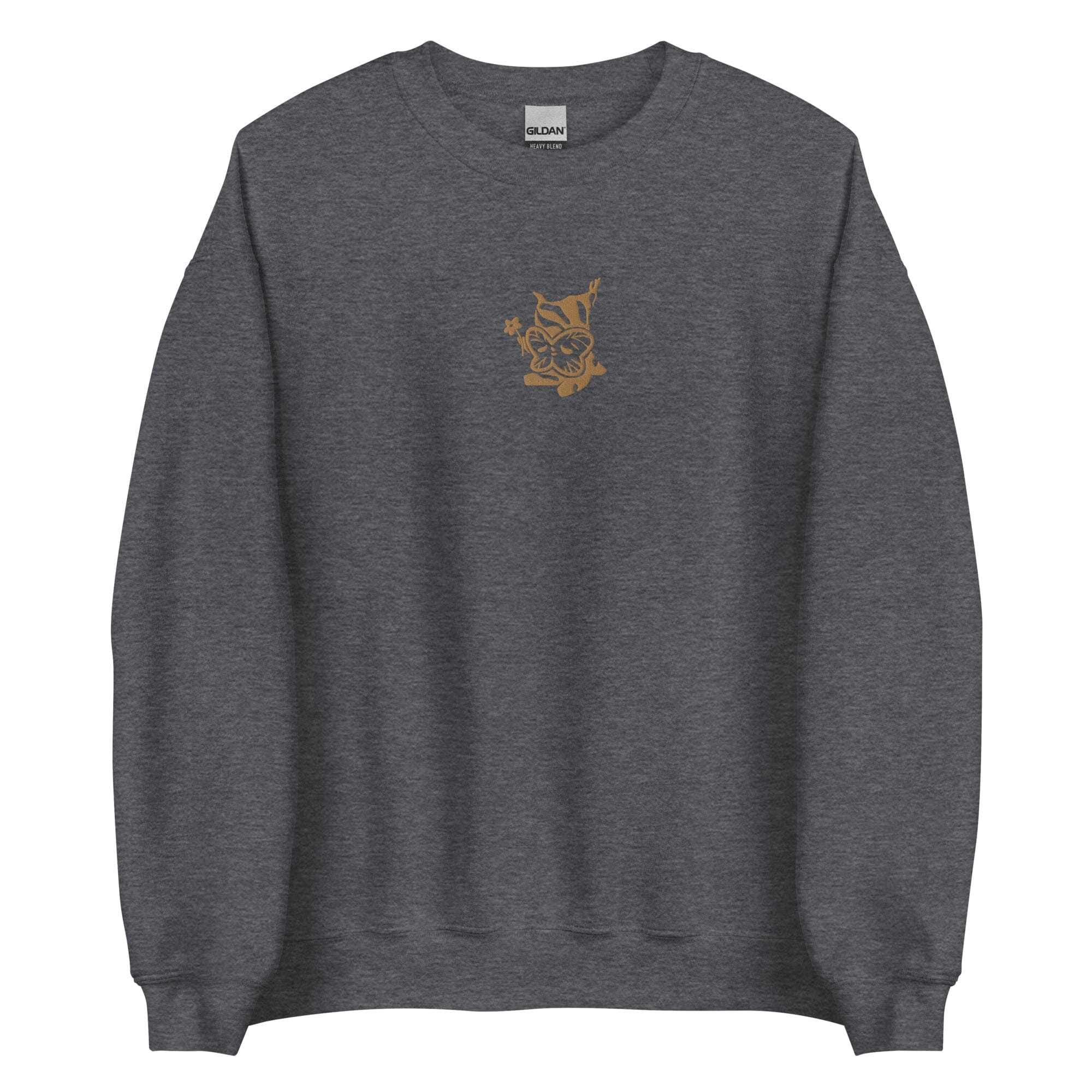 Golden Korok | Embroidered Unisex Sweatshirt | The Legend of Zelda Threads & Thistles Inventory Dark Heather S