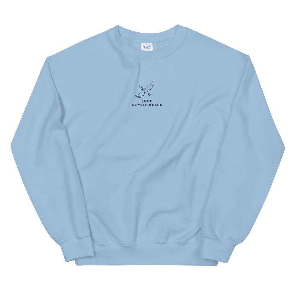 Revive Me | Unisex Sweatshirt | Valorant Threads and Thistles Inventory Light Blue S