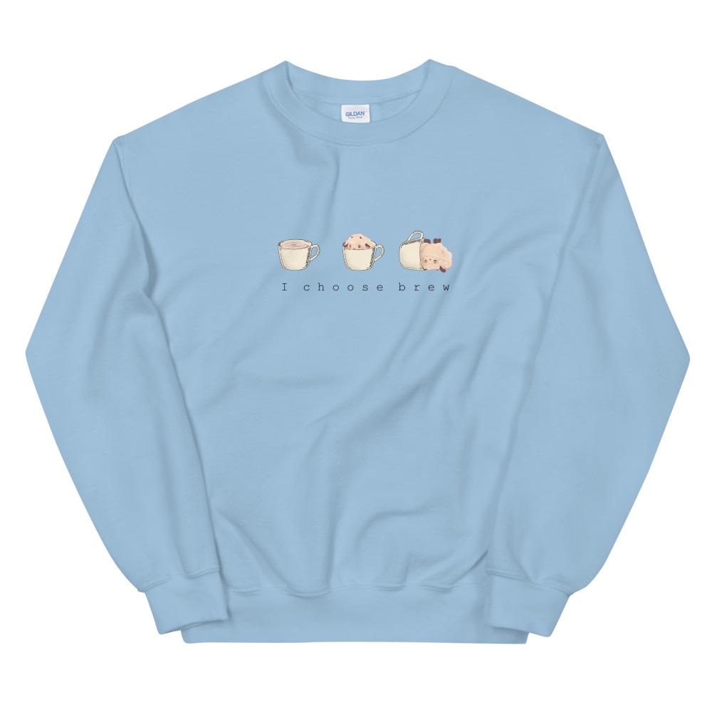 I Choose Brew | Unisex Sweatshirt | Pokemon Threads and Thistles Inventory Light Blue S