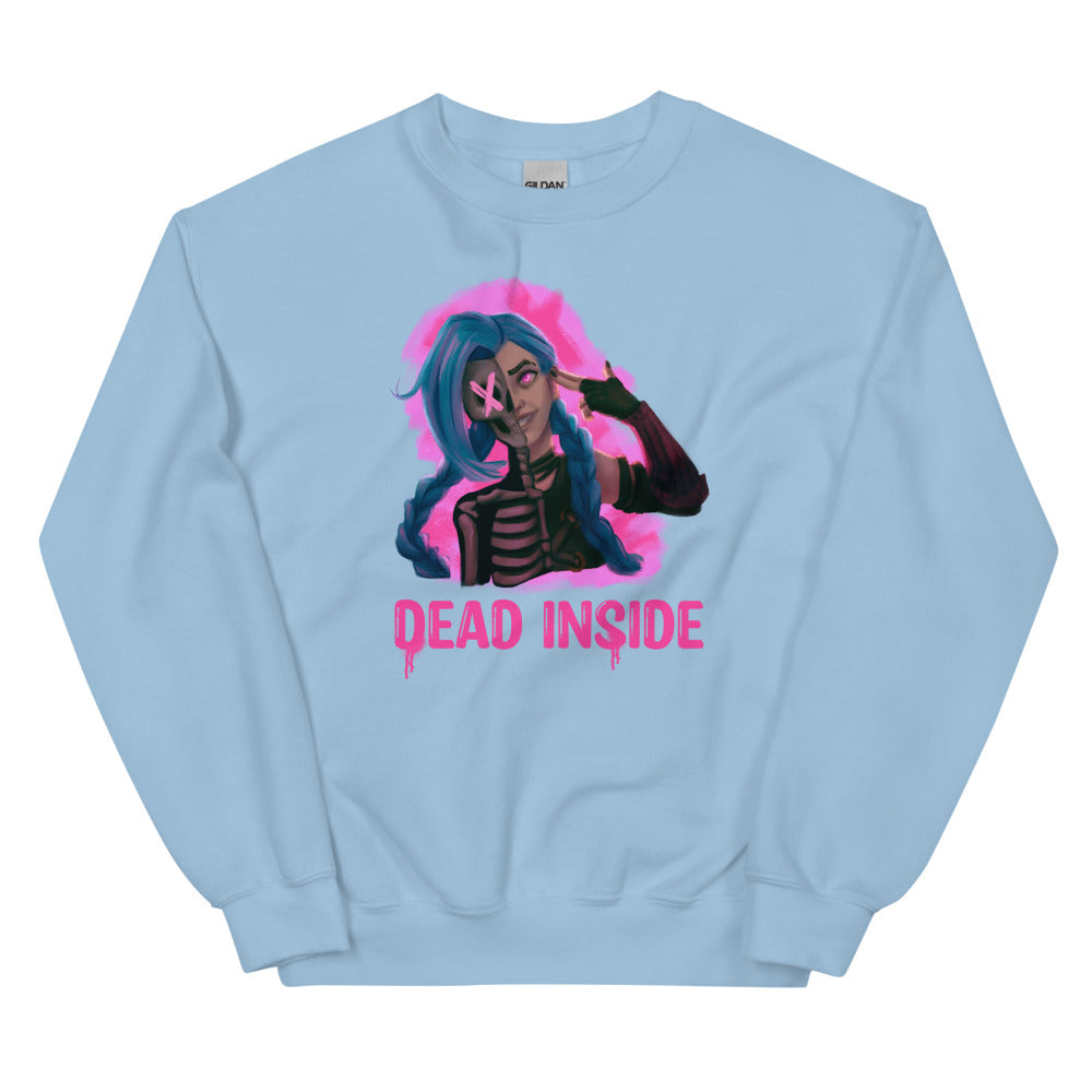 Dead Inside | Unisex Sweatshirt | League of Legends Threads and Thistles Inventory Light Blue S 