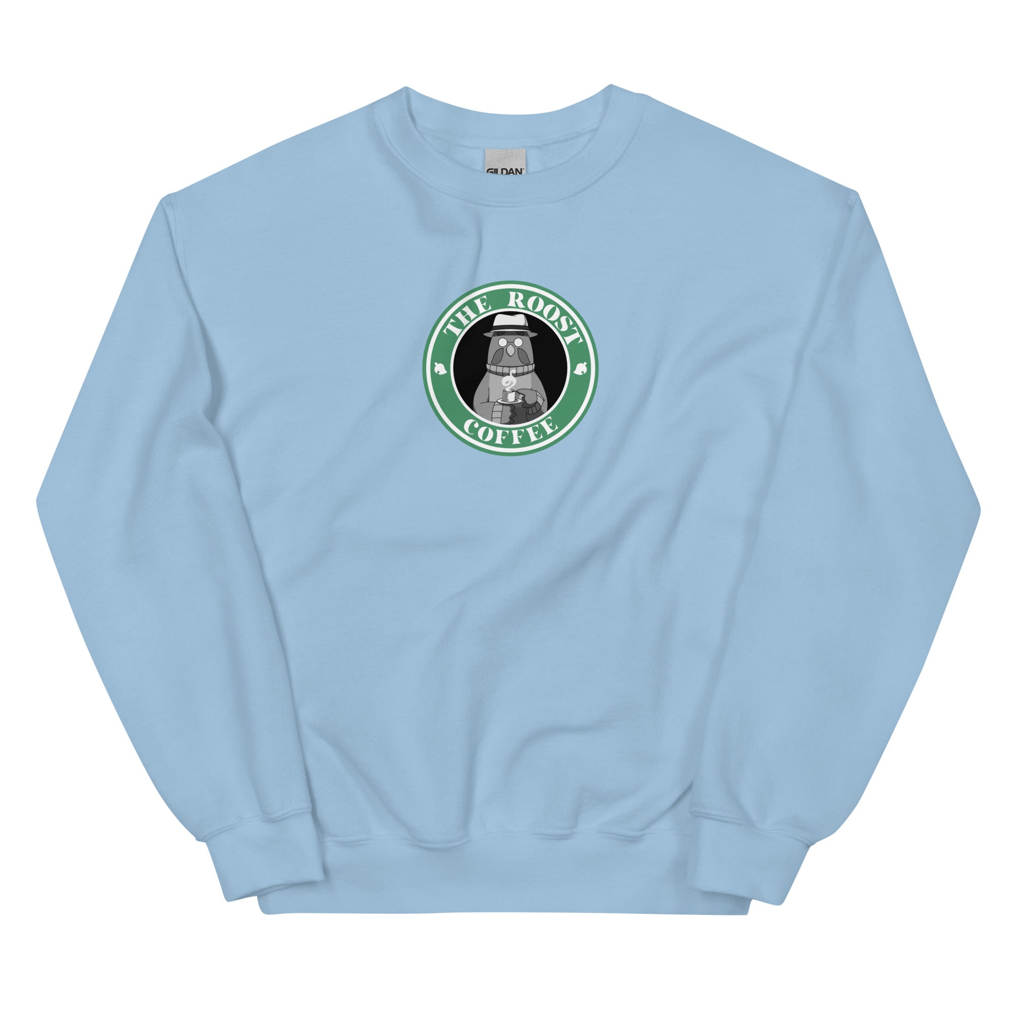 The Roost Coffee | Unisex Sweatshirt | Animal Crossing Threads and Thistles Inventory Light Blue S
