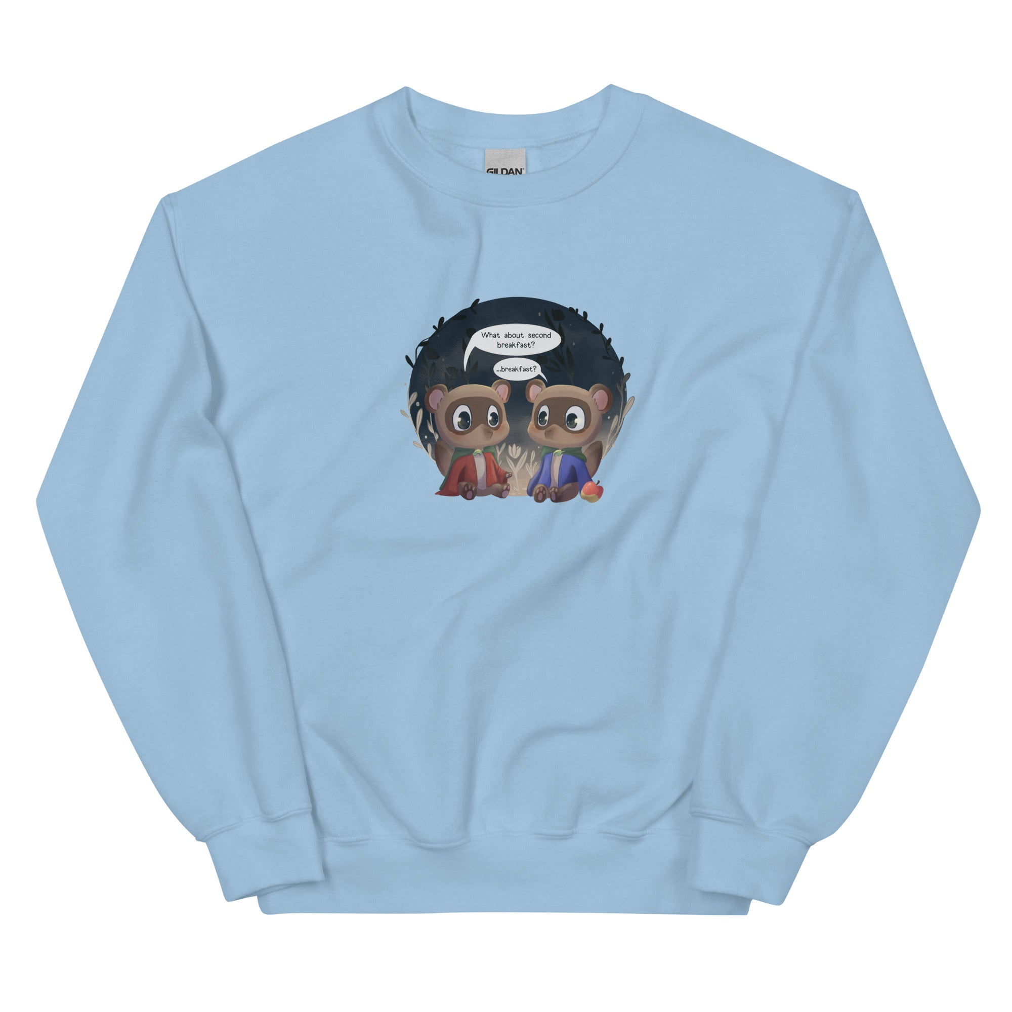 Nooklings Breakfast | Unisex Sweatshirt | Animal Crossing Threads and Thistles Inventory Light Blue S