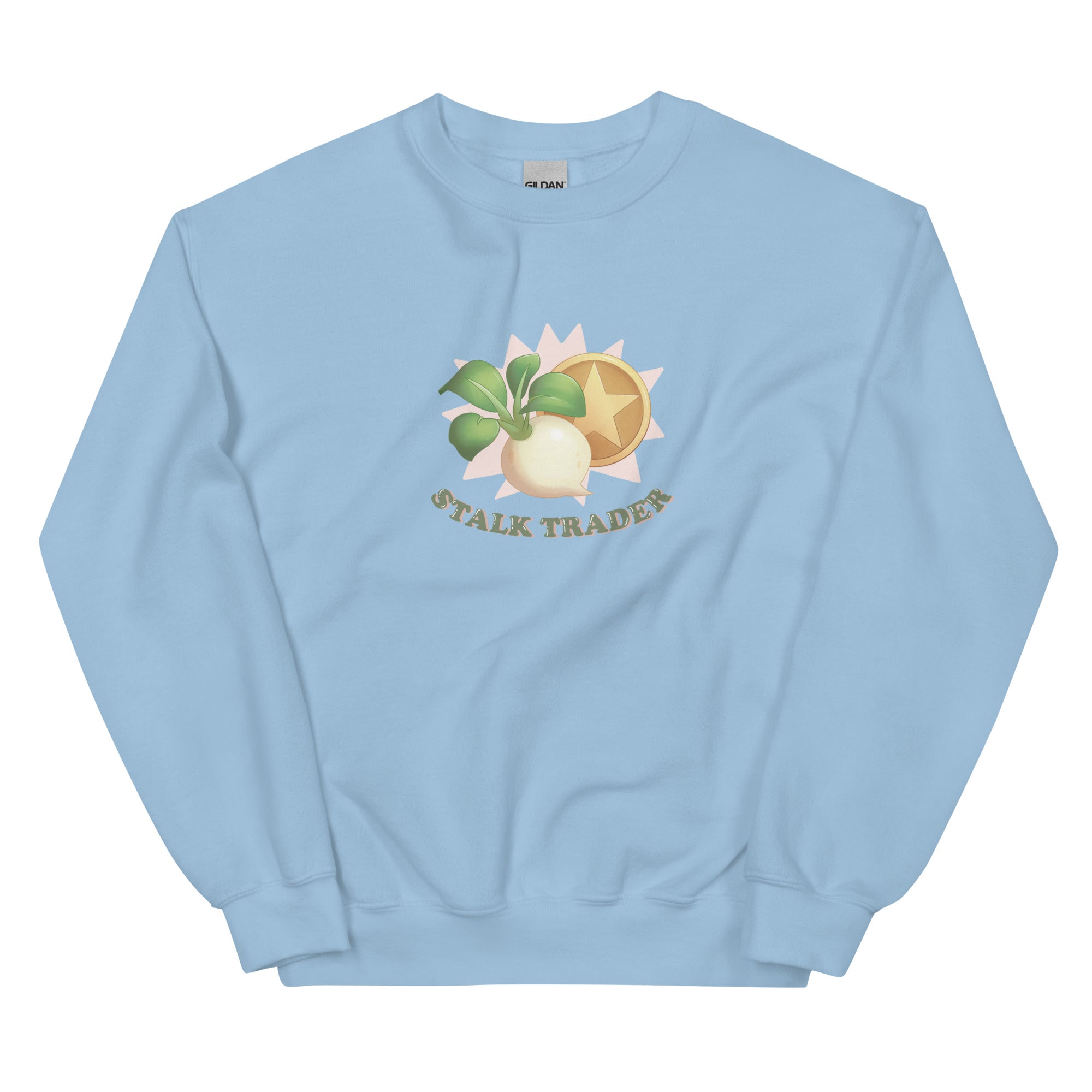 Stalk Trader | Unisex Sweatshirt | Animal Crossing Threads and Thistles Inventory Light Blue S