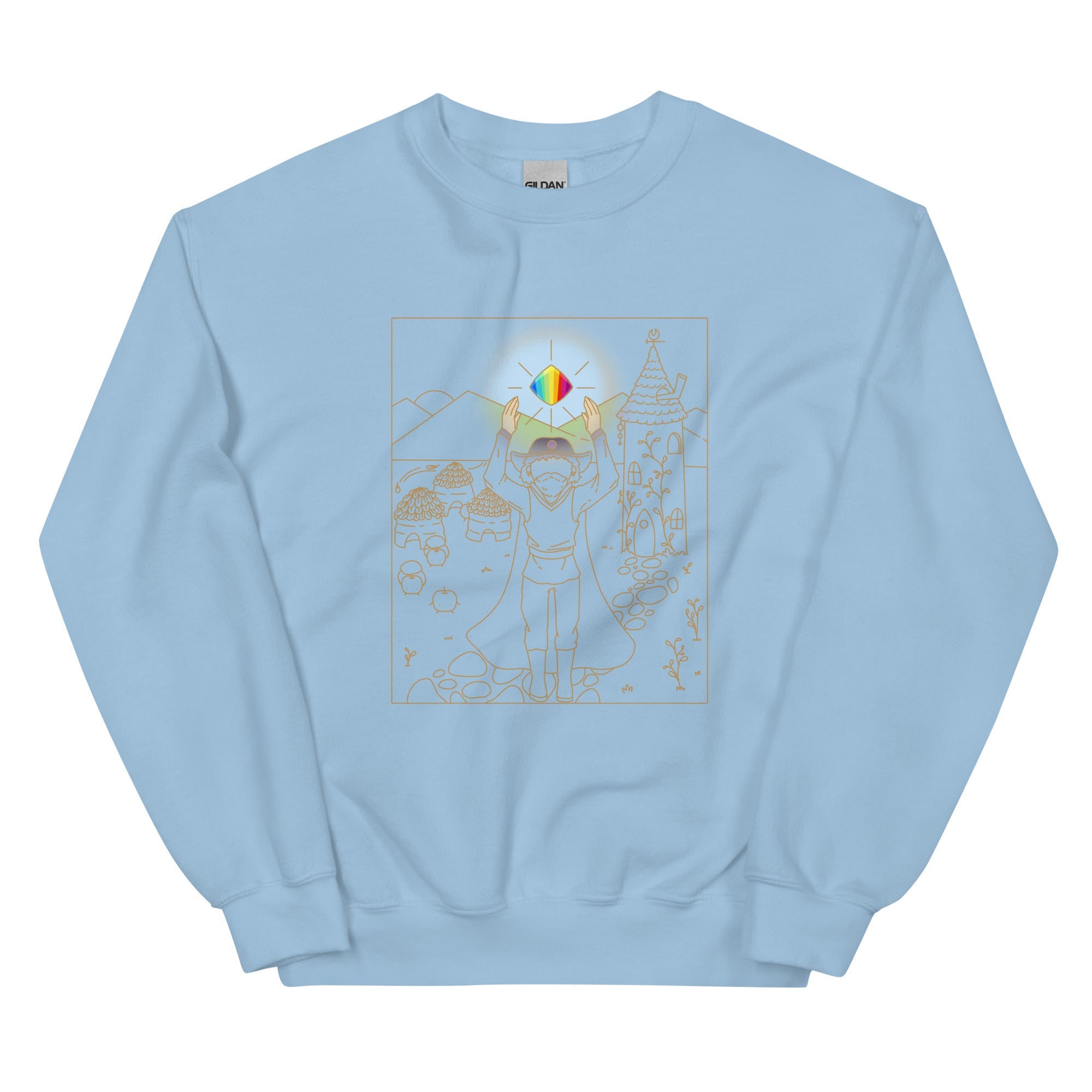 Wizard Tarot | Unisex Sweatshirt | Stardew Valley Threads and Thistles Inventory Light Blue S