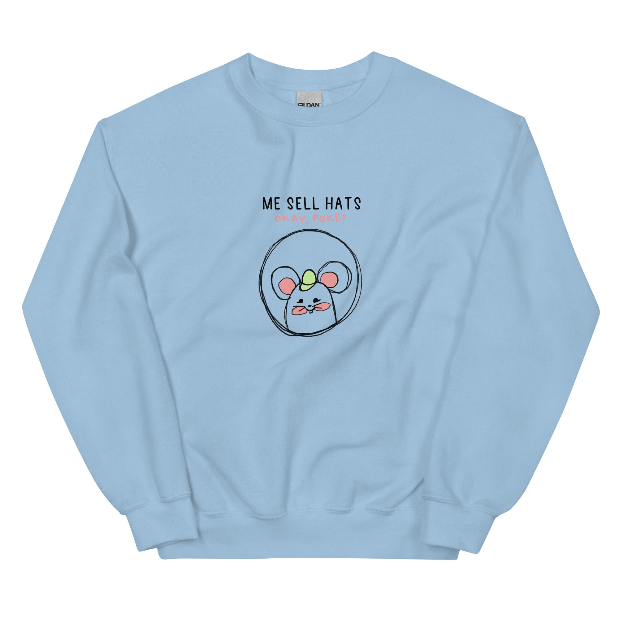 Me Sell Hats | Unisex Sweatshirt | Stardew Valley Threads and Thistles Inventory Light Blue S