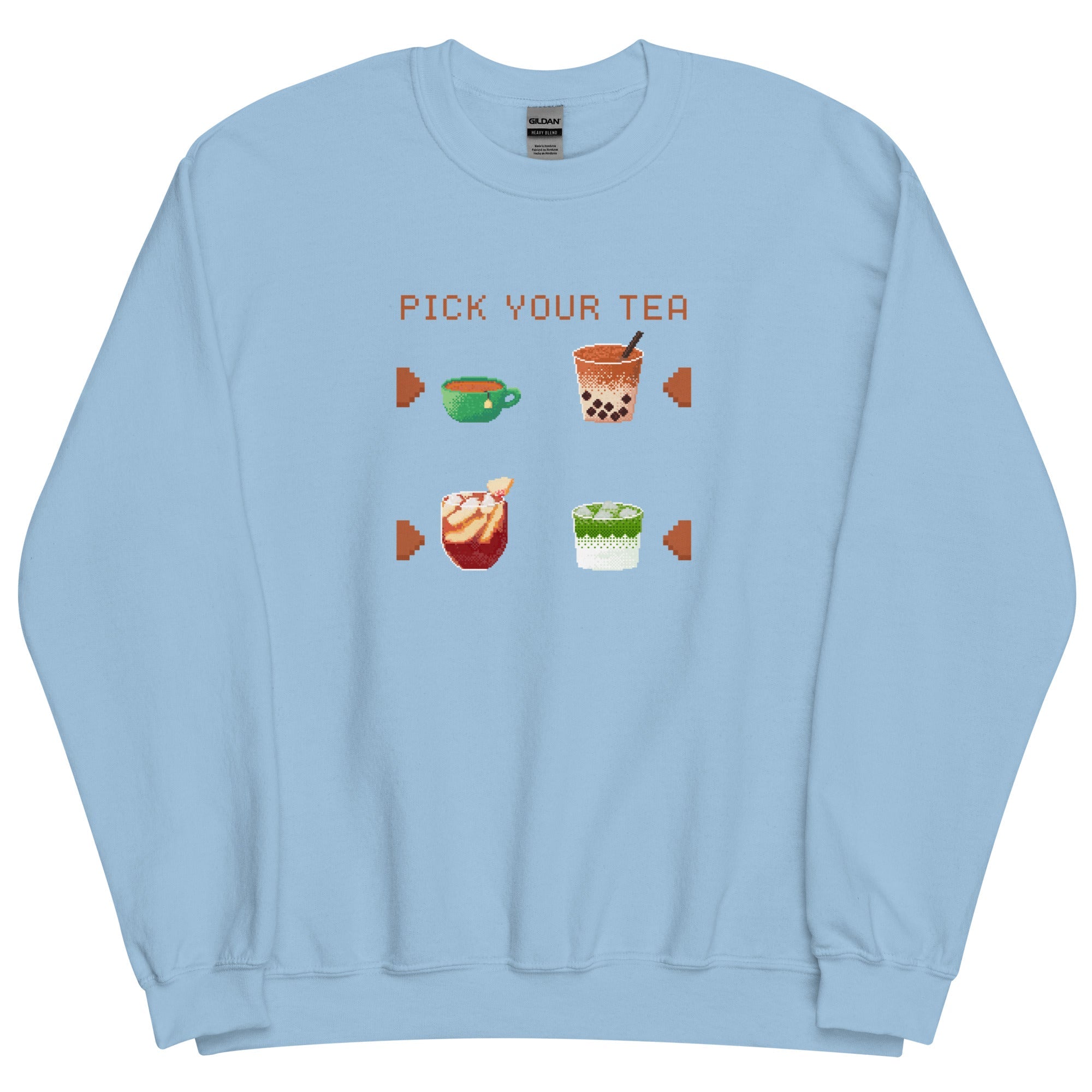 Pick Your Tea | Unisex Sweatshirt | Cozy Gamer Threads & Thistles Inventory Light Blue S