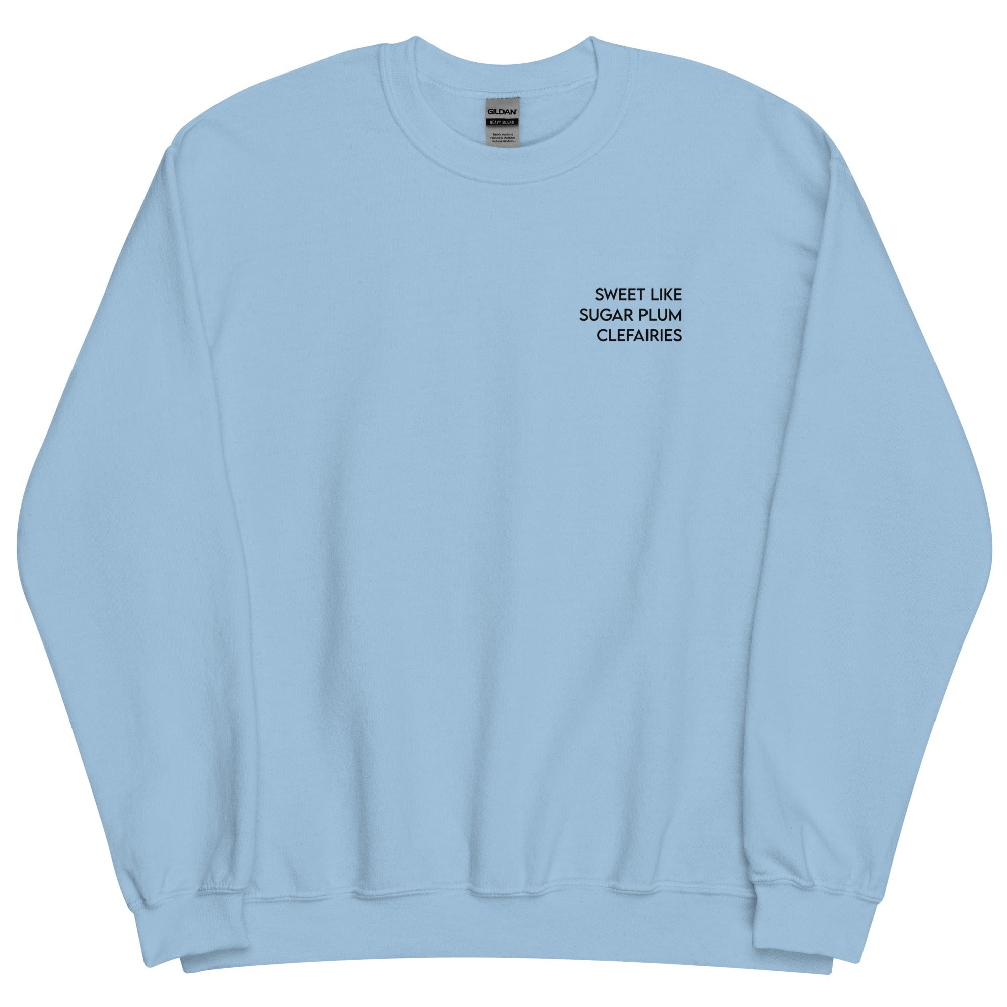 Sugarplum Clefairies | Christmas Pokemon Unisex Sweatshirt Threads & Thistles Inventory Light Blue S