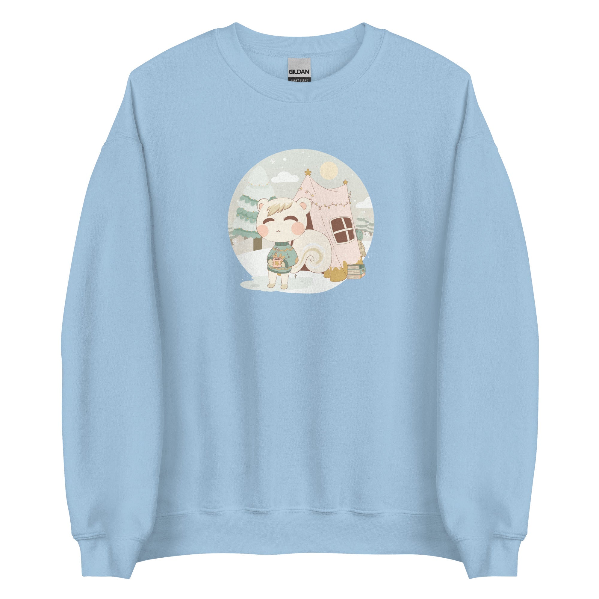 Marshal's Cozy Christmas | Cozy Gamer Animal Crossing | Unisex Sweatshirt Threads & Thistles Inventory Light Blue S