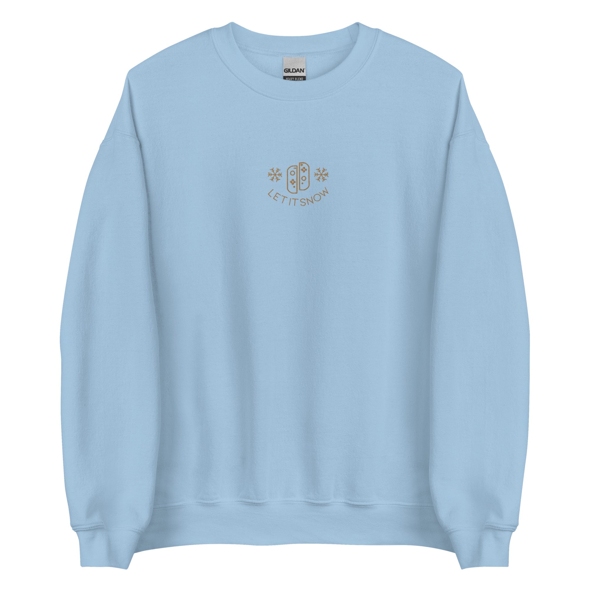 Let It Snow | Embroidered Unisex Sweatshirt | Cozy Gamer Christmas Threads & Thistles Inventory Light Blue S