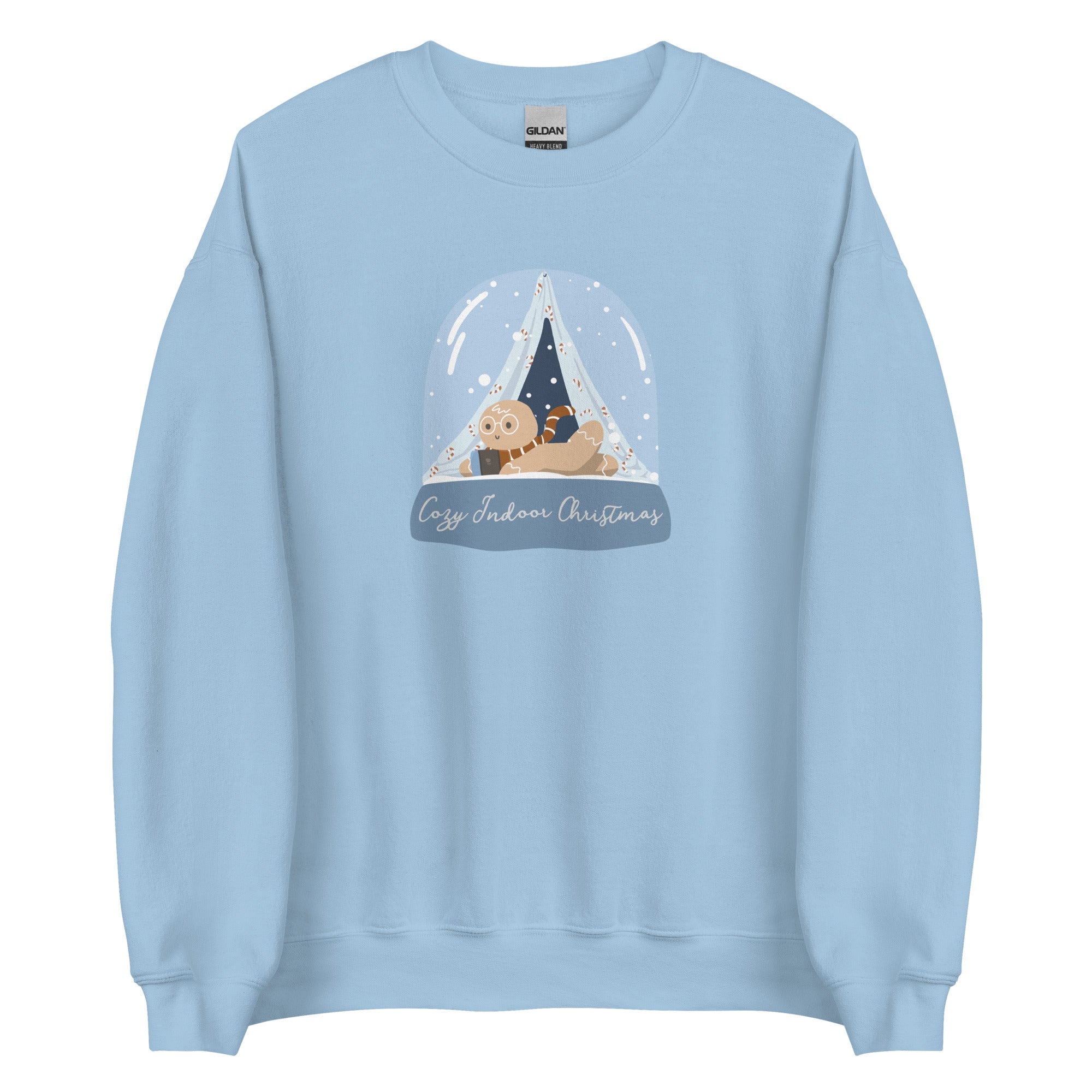 Gingy Christmas | Unisex Sweatshirt | Cozy Gamer Christmas Threads & Thistles Inventory Light Blue S