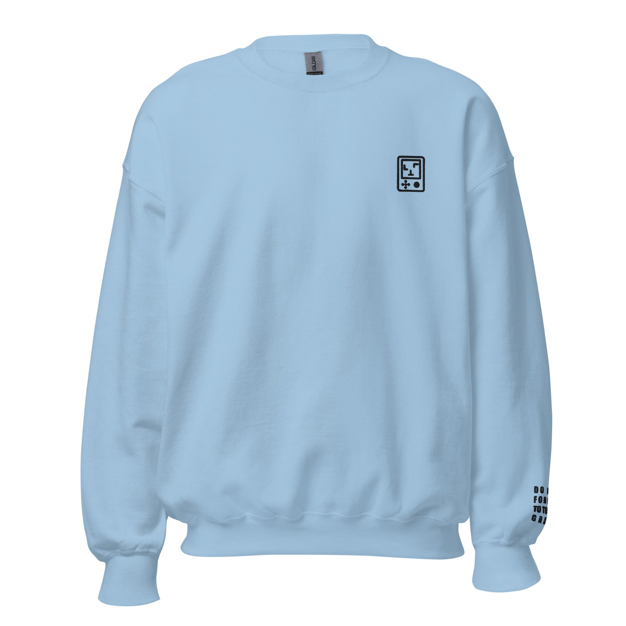 Touch Grass | Embroidered Unisex Sweatshirt | Gamer Affirmations Threads & Thistles Inventory Light Blue S