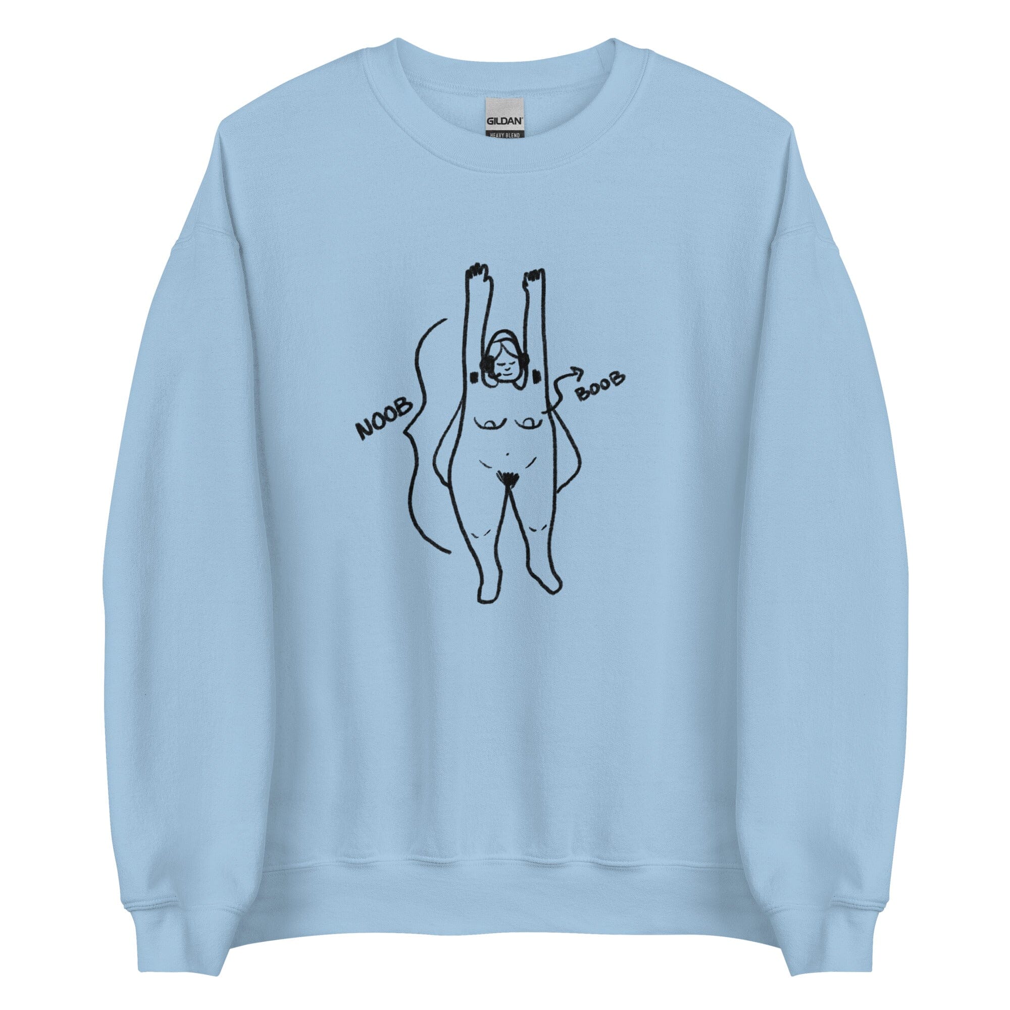 Noob Anatomy | Unisex Sweatshirt | Feminist gamer Threads & Thistles Inventory Light Blue S