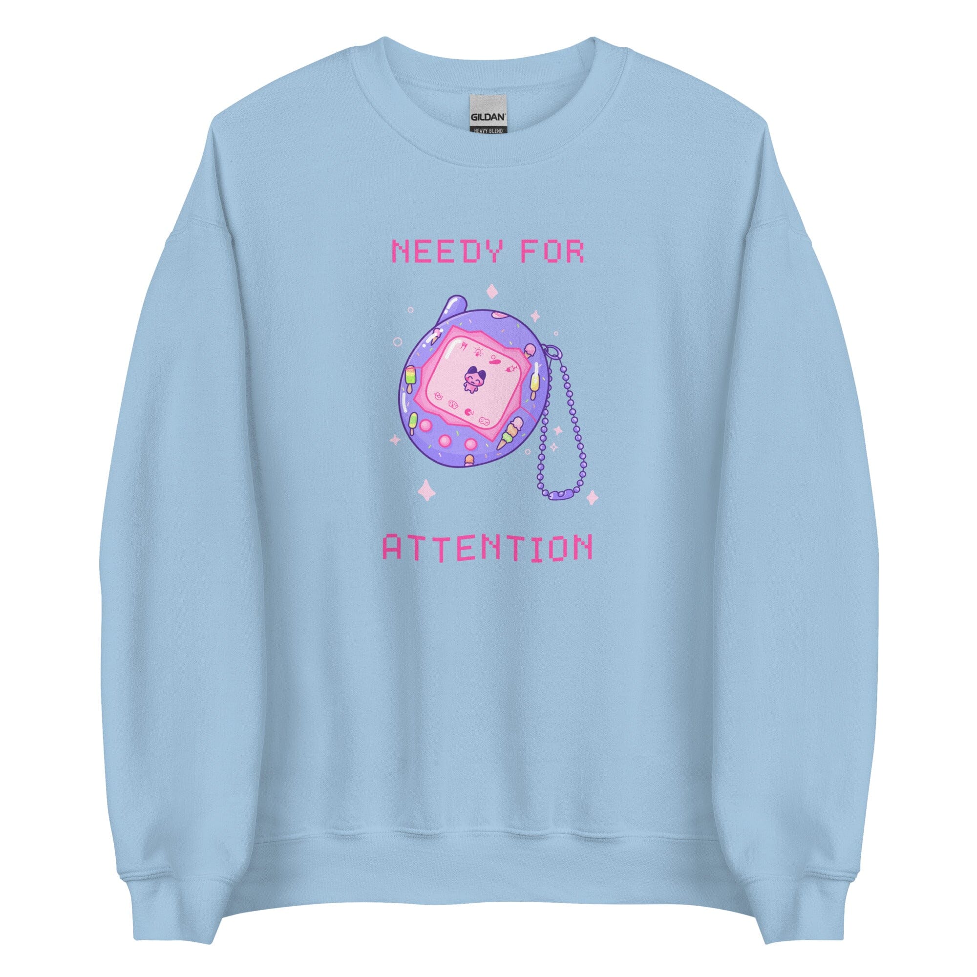Needy for Attention | Unisex Sweatshirt | Retro Gaming Threads & Thistles Inventory Light Blue S