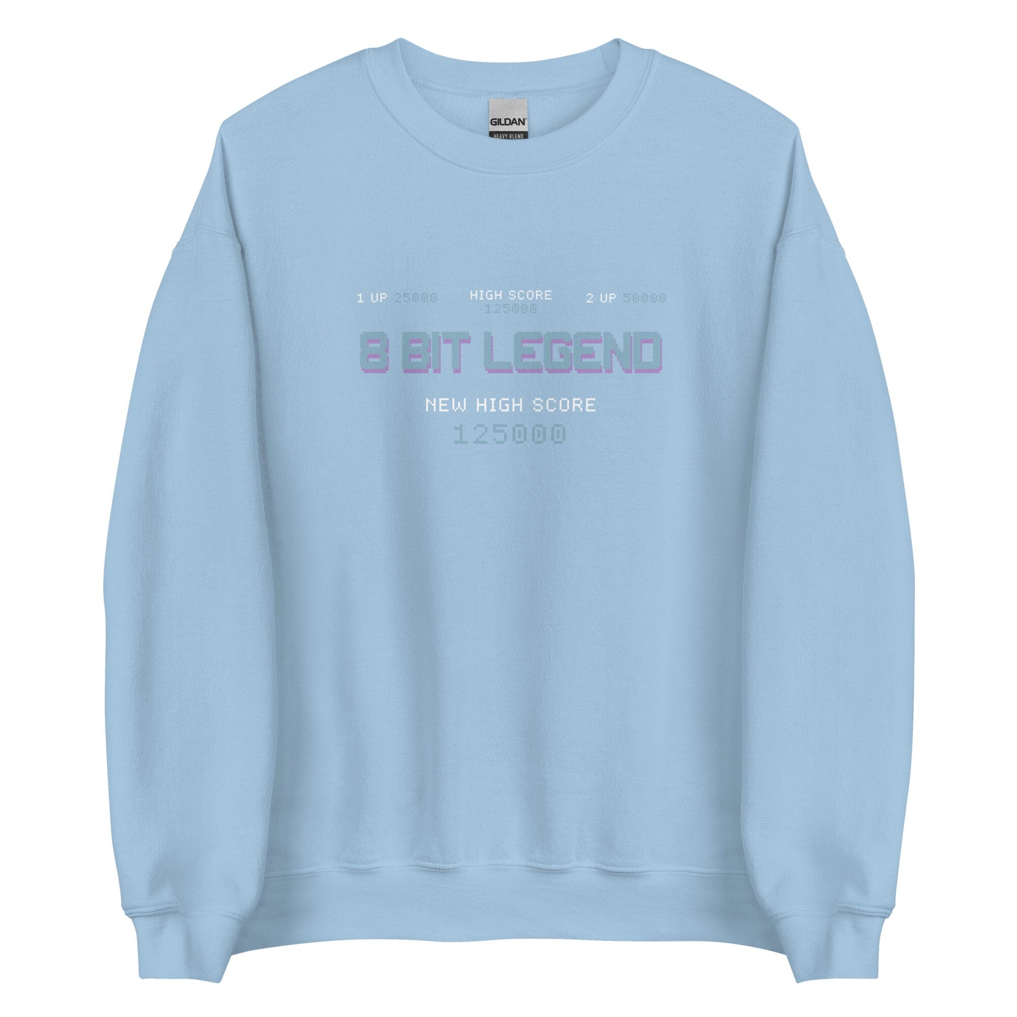 8-Bit Legend | Unisex Sweatshirt | Retro Gaming Threads & Thistles Inventory Light Blue S