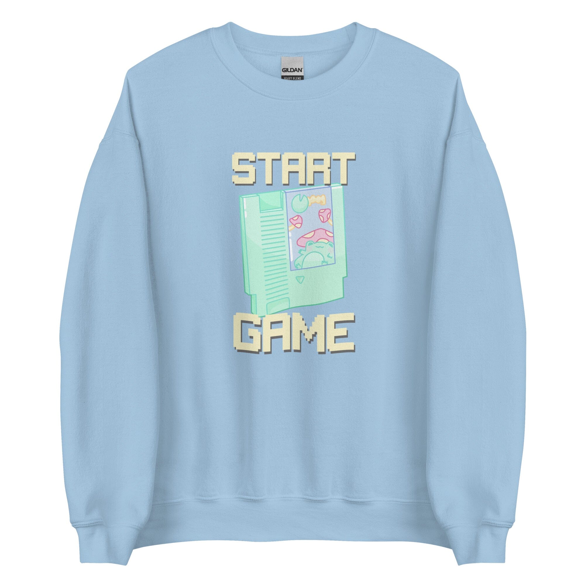 Start Game NES | Unisex Sweatshirt | Retro Gaming Threads & Thistles Inventory Light Blue S