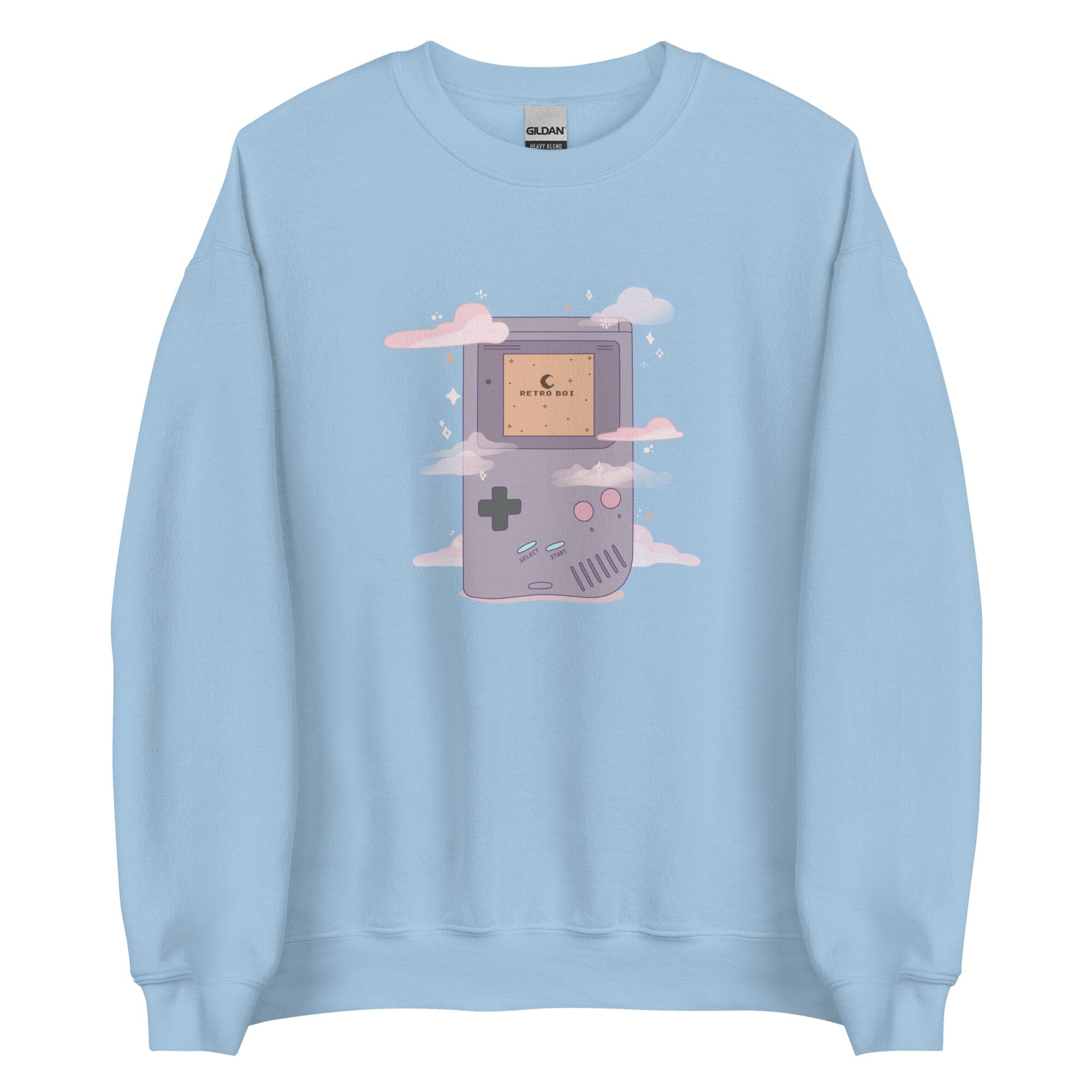 Retro Boi | Unisex Sweatshirt | Retro Gaming Threads & Thistles Inventory Light Blue S