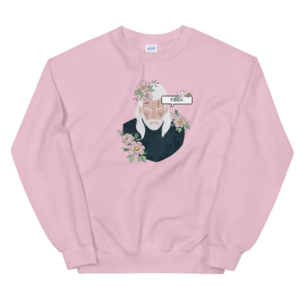 Floral Witcher | Unisex Sweatshirt | The Witcher Threads and Thistles Inventory Light Pink S