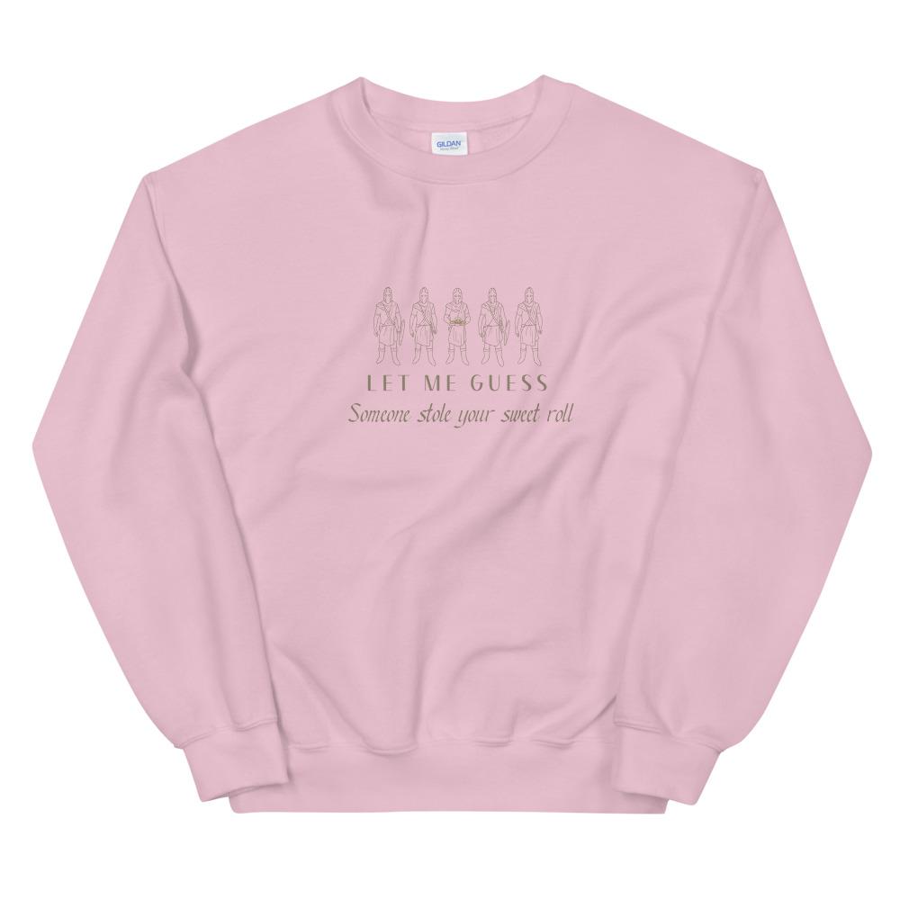 Sweet Roll | Unisex Sweatshirt | Skyrim Threads and Thistles Inventory Light Pink S