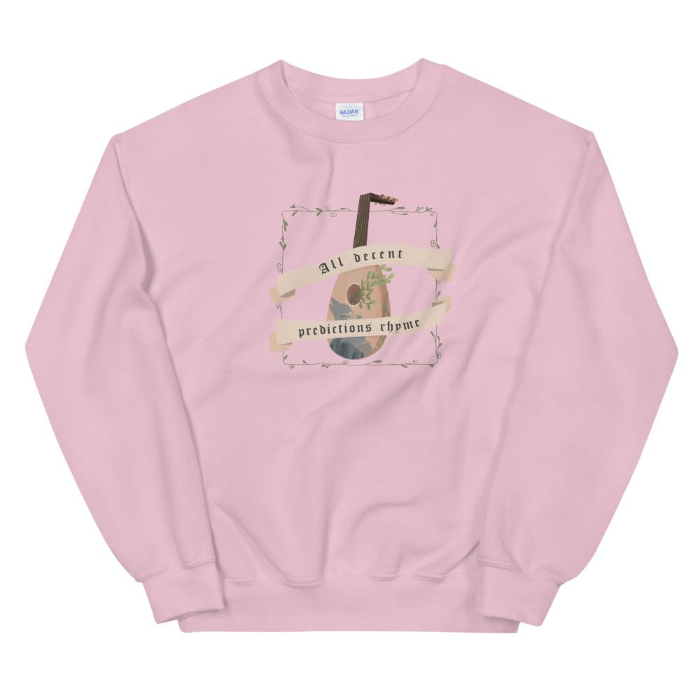 Predictions Rhyme | Unisex Sweatshirt | The Witcher Threads and Thistles Inventory Light Pink S