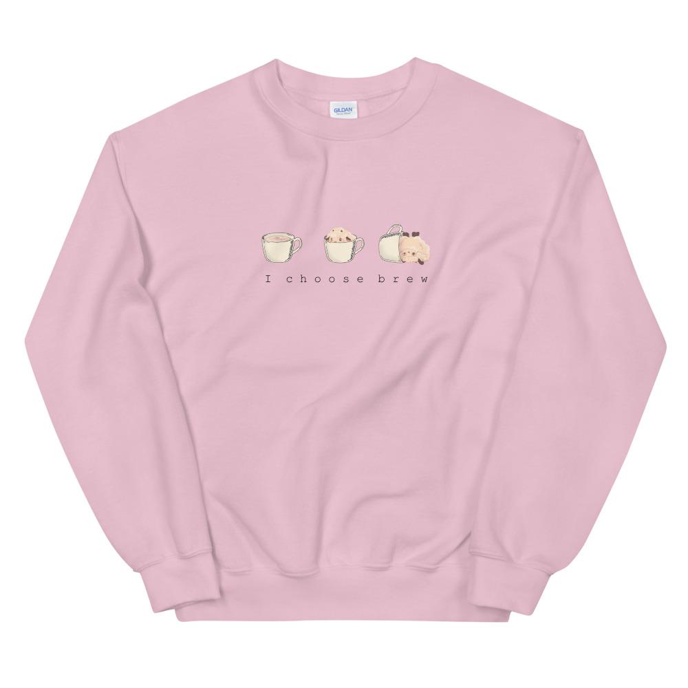 I Choose Brew | Unisex Sweatshirt | Pokemon Threads and Thistles Inventory Light Pink S