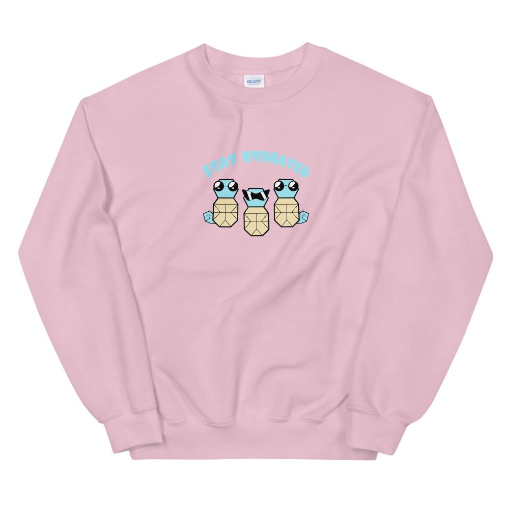 Stay Hydrated | Unisex Sweatshirt | Pokemon Threads and Thistles Inventory Light Pink S