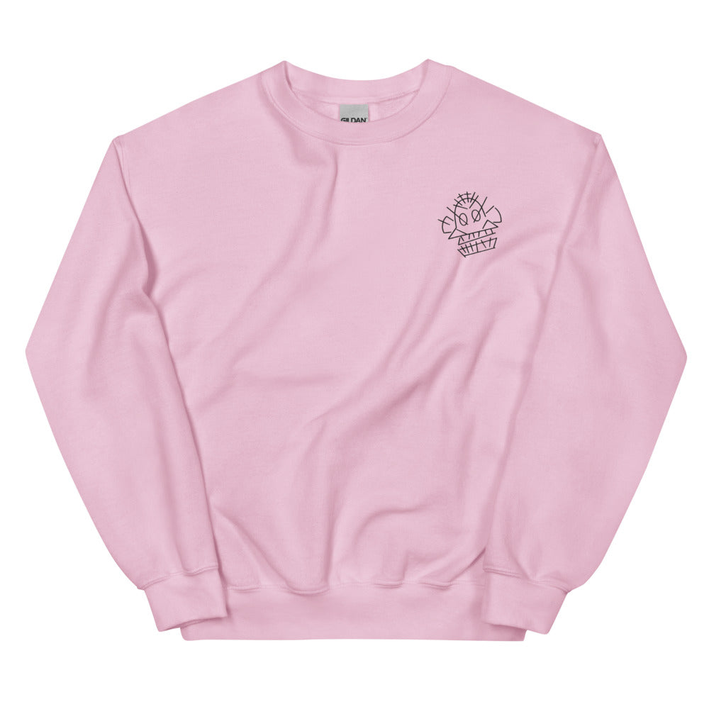 Jinx Monkey | Unisex Sweatshirt | League of Legends Threads and Thistles Inventory Light Pink S