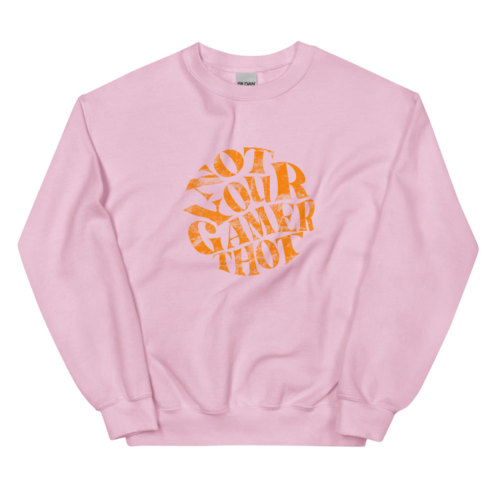Gamer Thot (distressed design) | Unisex Sweatshirt | Feminist Gamer Threads and Thistles Inventory Light Pink S