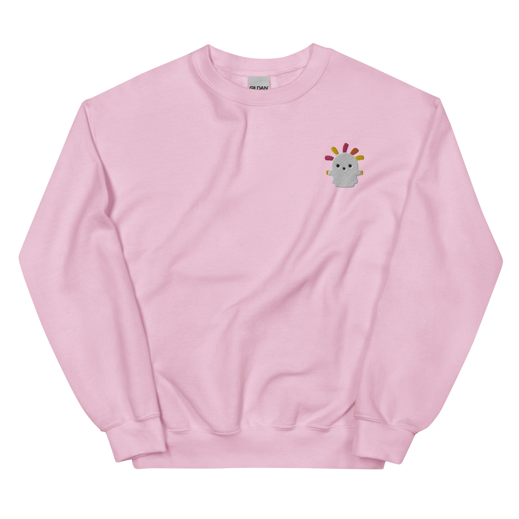 Squeakoid | Embroidered Unisex Sweatshirt | Animal Crossing Threads and Thistles Inventory Light Pink S